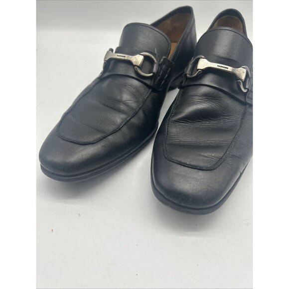 Magnanni Shoes Mens 9 M Black Leather‎ Tazon Bit Loafer